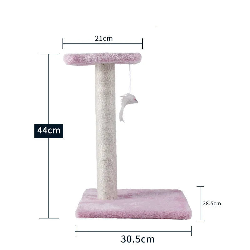Solid wood cat climbing frame with integrated litter tree in grey colour option
