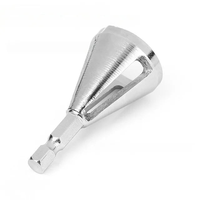 High-speed steel hexagonal three-groove deburring drill bit for screw head edging and trimming, black finish