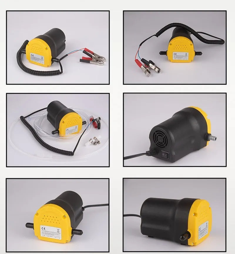 12V electric self-priming oil gear pump with engineering plastic body.