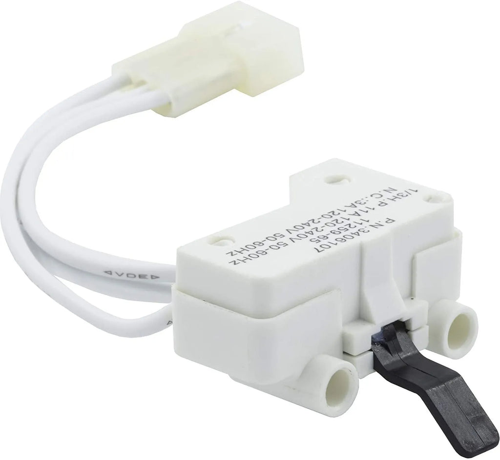 White washing machine door switch replacement part 3406107