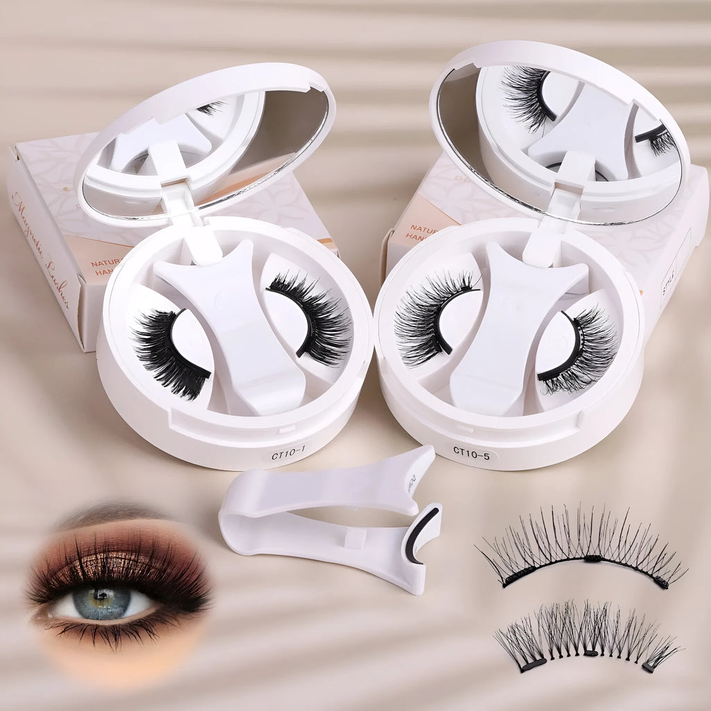 CT10 series magnetic false eyelashes with integrated soap holder compartment