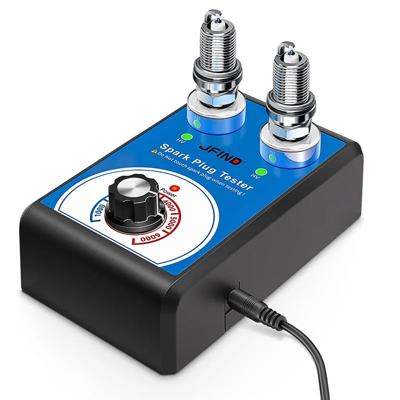 Car ignition system spark plug fault detector with dual connection formats