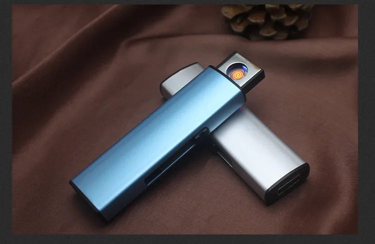 Set of 20 metal rechargeable cigarette lighters with windproof function in random colours