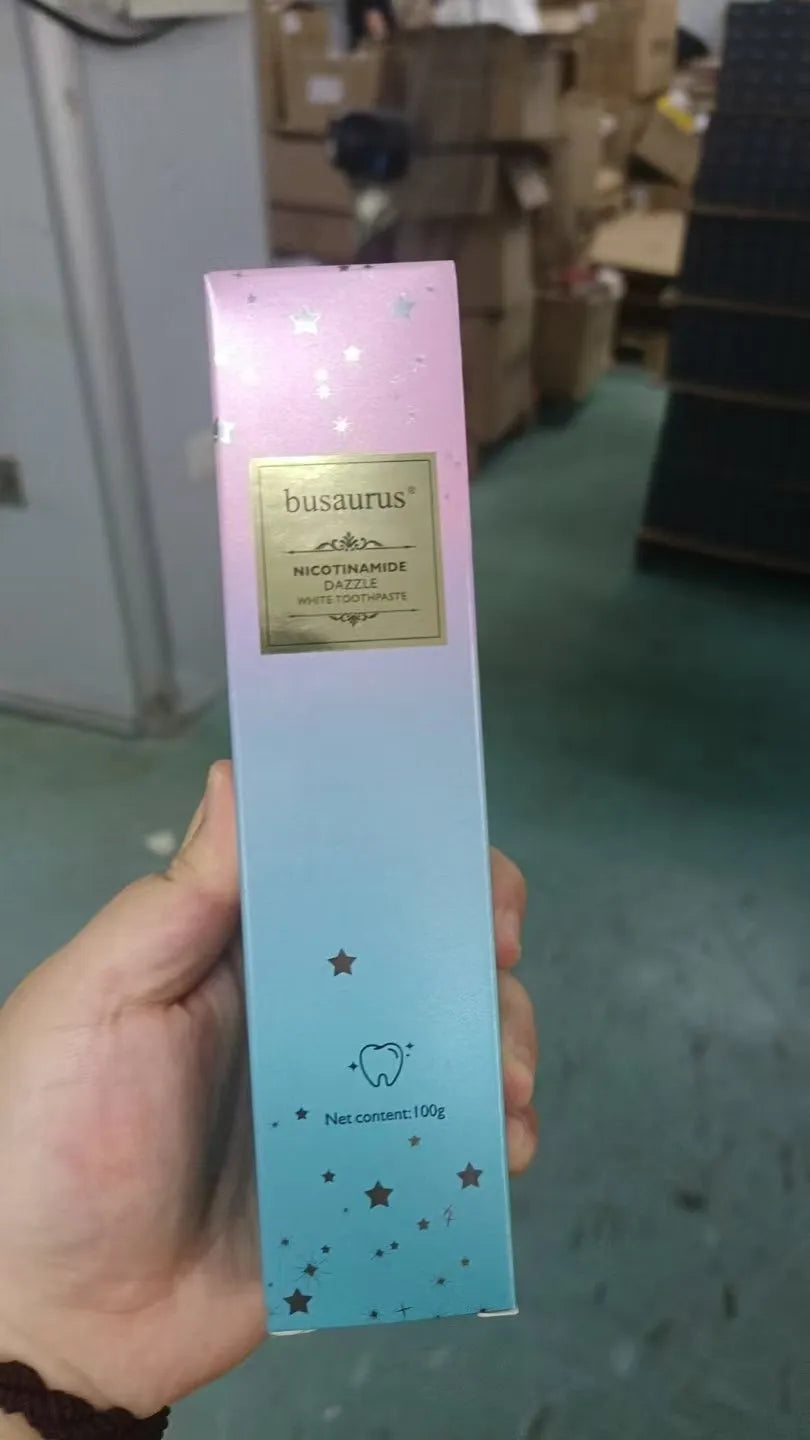 Diouni Nicotinamide Dazzling White Toothpaste 100g tube for adult cleaning and whitening.
