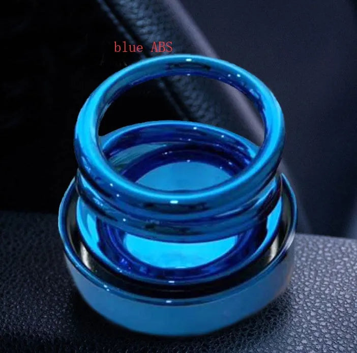Double ring rotating car aromatherapy diffuser with aluminium alloy magnetic suspension holder in black