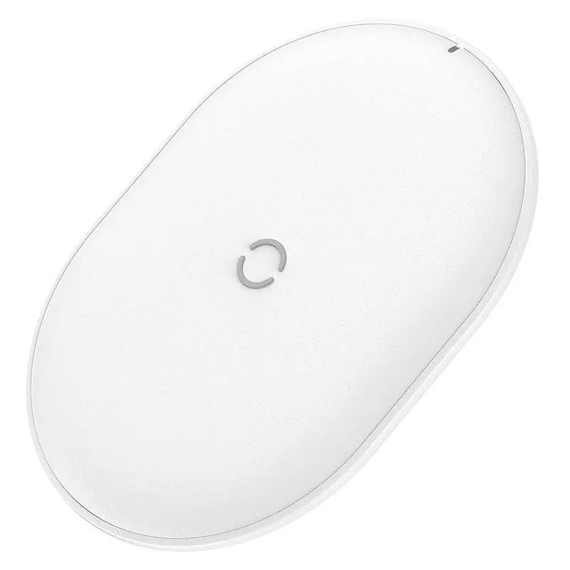 Baseus Rough 15W wireless charging pad in black and white colour options with Type-C port