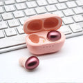 Wireless Bluetooth stereo earbud headset in black with earplug fit