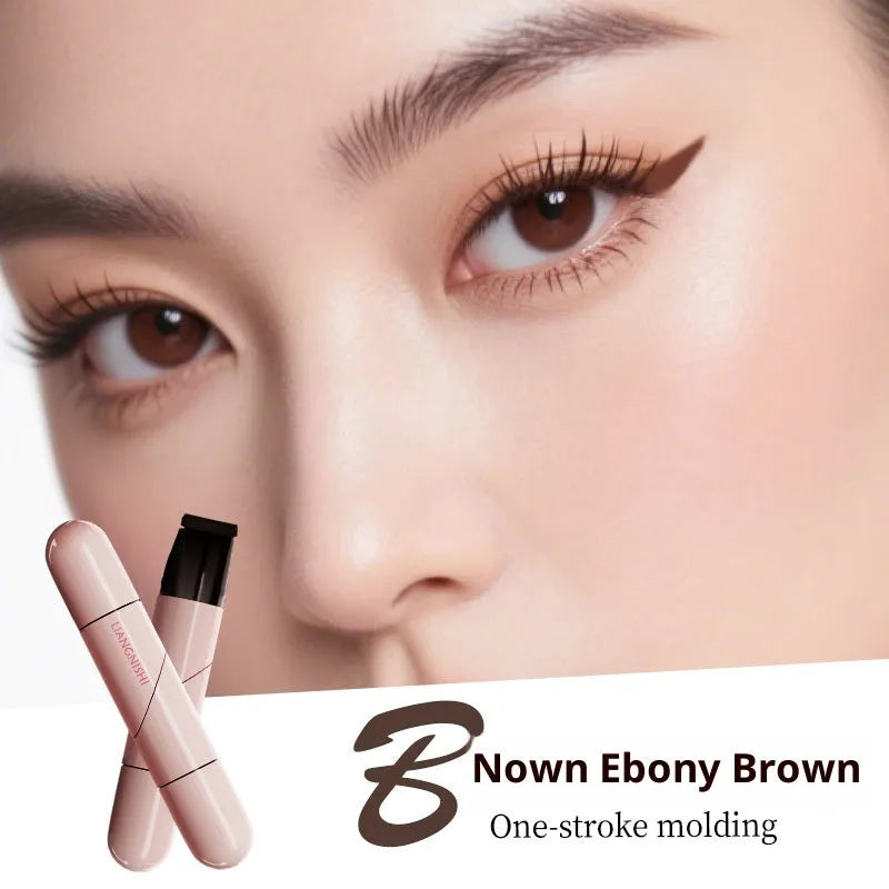 One seal molding waterproof sweat-proof eyeliner stamp pen in 01 Hippie Black with sponge tip applicator