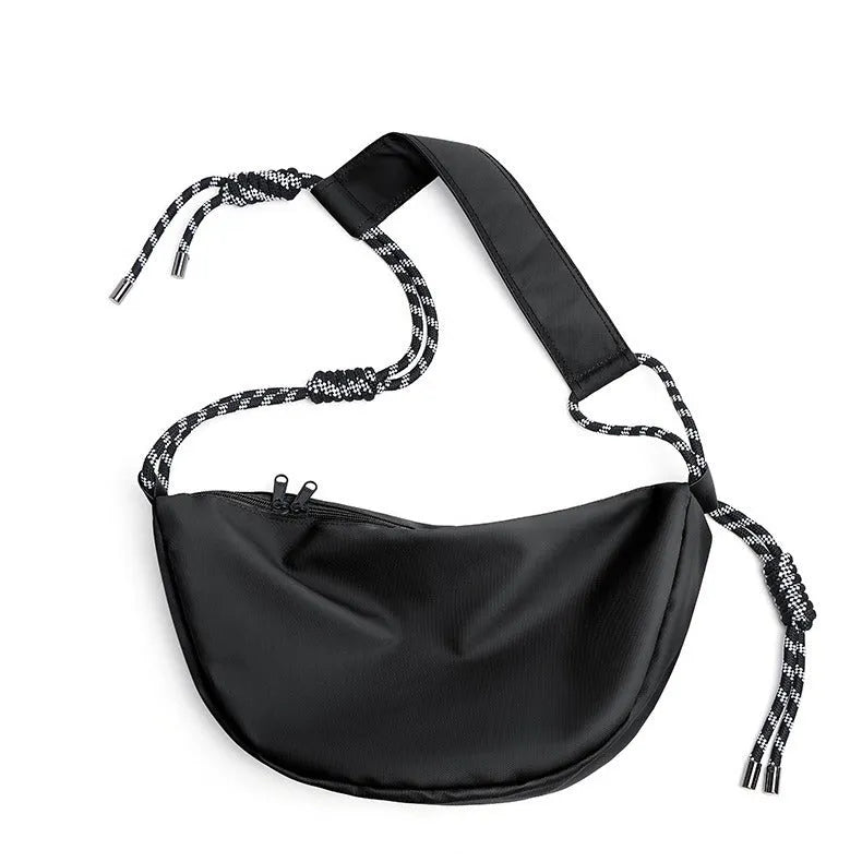 Men's lightweight nylon messenger bag in urban simplicity design with large capacity for commuting