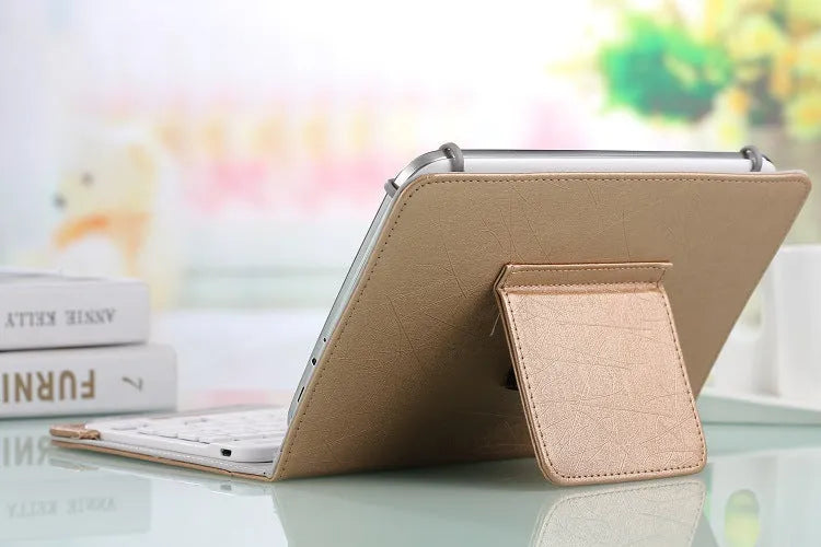 Universal Bluetooth keyboard holster, aluminium alloy flip sleeve, 20 x 12.5 x 0.5 cm, black white blue rose red gold
