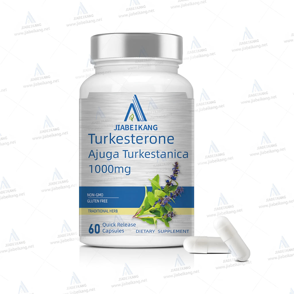 Turkesterone capsules bottle with Ajuga Turkestanica extract 60 capsules packaging