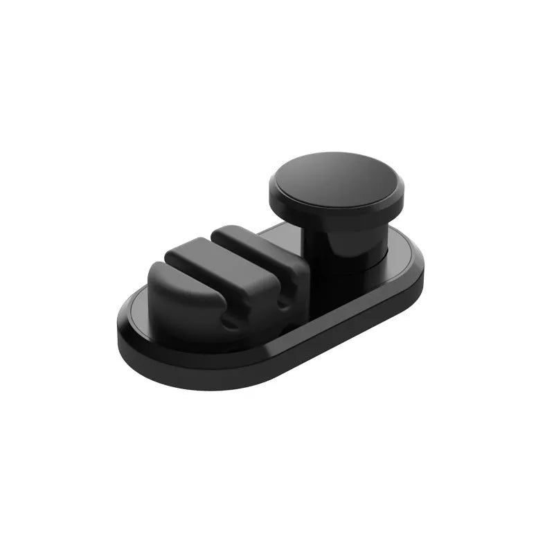 Dark green ABS silicone car cable storage hook measuring 52mm for organising charging cables