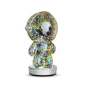 Fireworks astronaut 3D stereo astronaut touch control table lamp with glass shade and USB charging