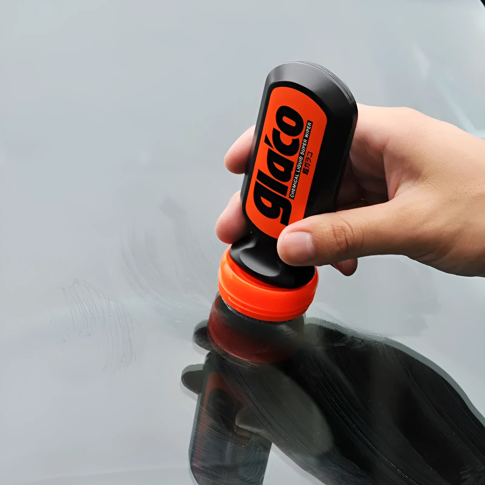 70ml bottle of transparent rain repellent for car windscreen glass treatment