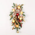 Christmas garland collection showing four styles: Garland, Lintel, Rattan and Wall Hanging with optional lighting
