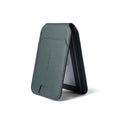 Magnetic men's phone stand wallet in solid colour, PU material, holds cards, available in elegant black