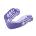 Professional boxing Sanda mouthguard with dual density silicone, 50x51x18mm, in blue with transparent storage box