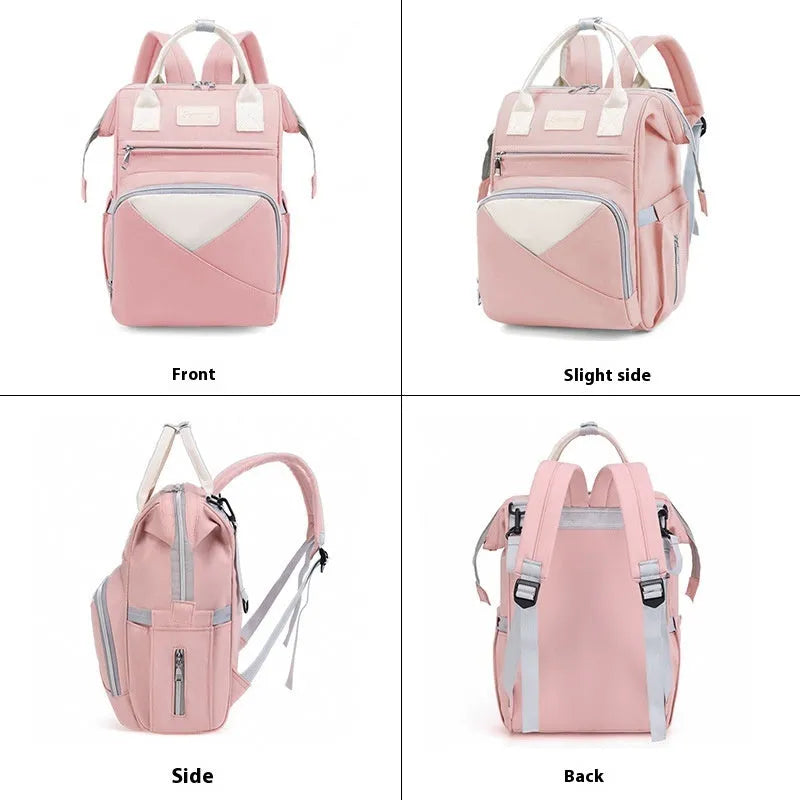 Large-capacity multi-compartment thermal insulation backpack in nylon fabric, available in multiple colours