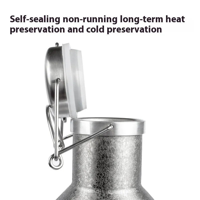 Stainless steel outdoor thermal pot with large capacity for camping and portable use