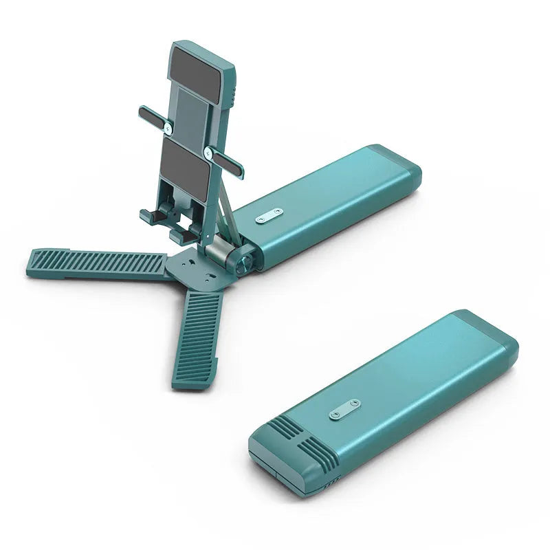 Desktop mobile phone holder in white lazy bracket design for hands-free tablet and phone viewing on a desk