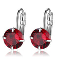 Single zircon ear clip in brass with AA zircon stone rhinestone inlay geometric shape, available in multiple colours