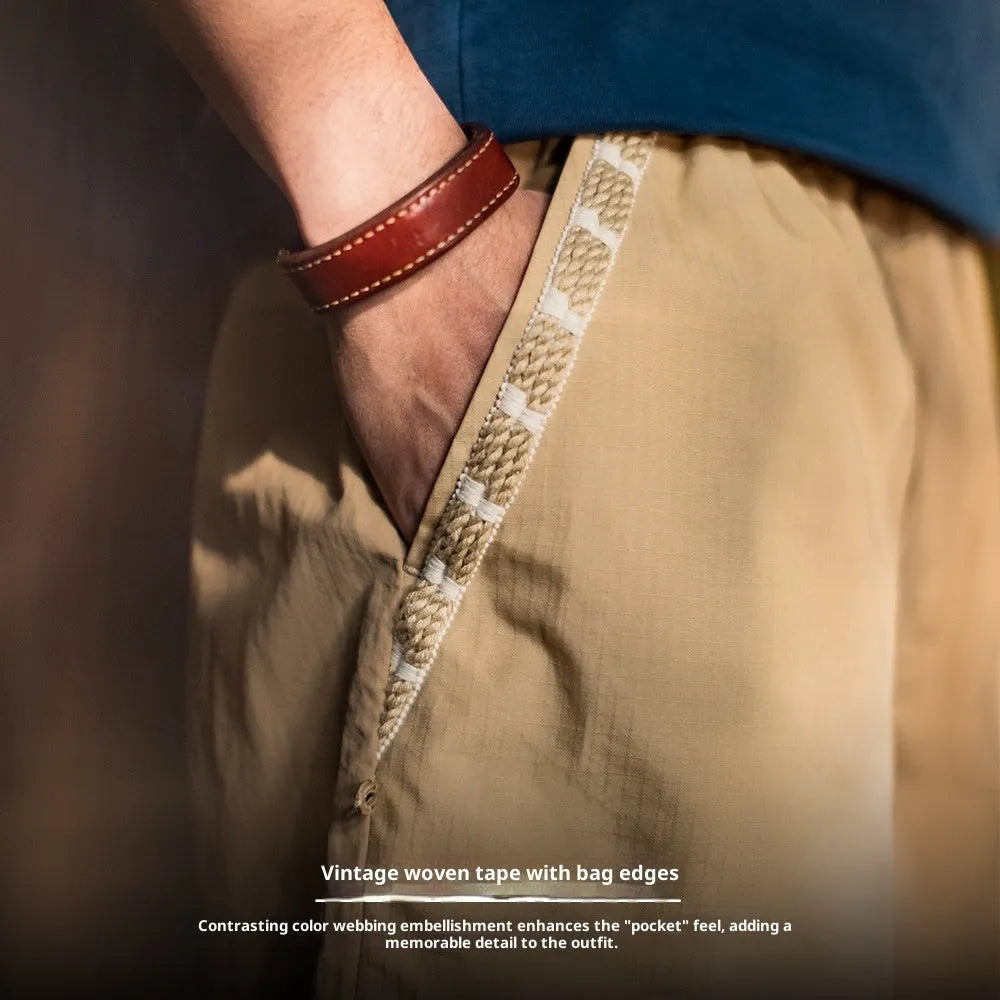 Madden Workwear Mountain quick-drying khaki shorts for men with large pockets and straight-cut leg
