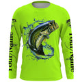 Men's grey round neck pullover with a colourful fish graphic print on the front.