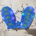 Rabbit Glow Ears illuminated locomotive-style helmet ornament with Velcro bottom attachment
