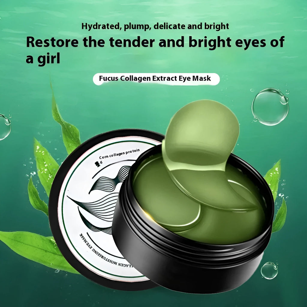 Seaweed collagen essence eye mask patches in sheet form, 60 tablets