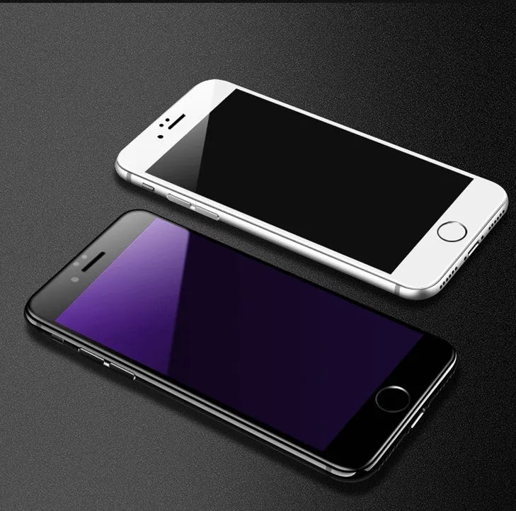PhoneX 8 7 6s Plus tempered glass screen protector with 3D carbon fibre soft edge