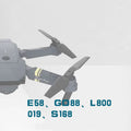 Folding plastic aerial drone with high-definition wide-angle camera, 26cm body, folded to 12cm, on a plain background