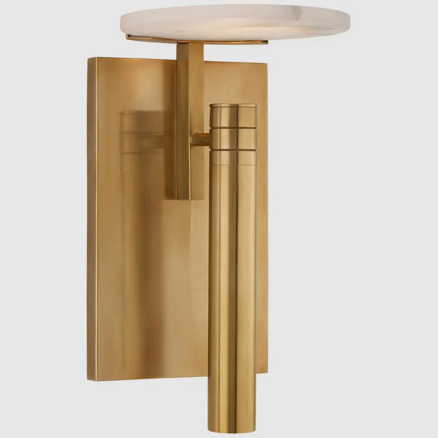 American light luxury copper glass wall lamp with bronze finish, 12.70cm width, oval backplate