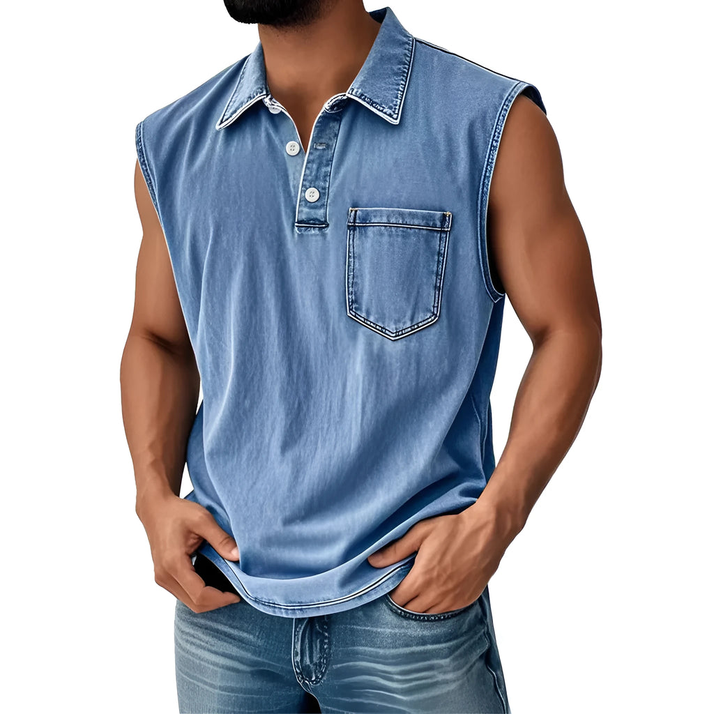 3D digital print men's button polo shirt short sleeve loose fit polyester casual top