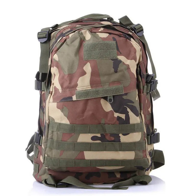 Multi-functional 3D tactical hiking backpack in Desert Camouflage colour for outdoor mountaineering