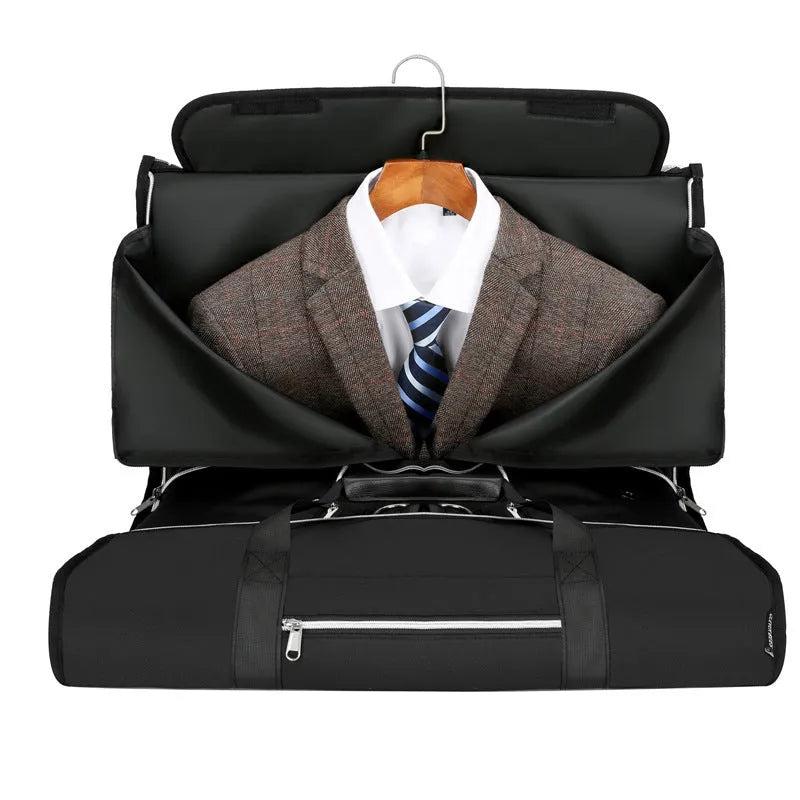 Oxford cloth multipurpose storage bag showing dry wet separation compartments and expansion feature