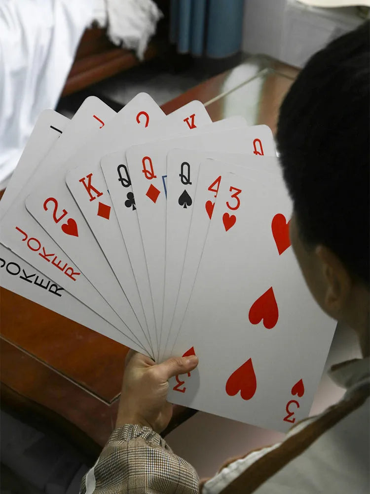 Set of large oversized playing cards for the Fighting Landlord table game.