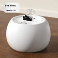 Cartoon kitty ceramic pet water fountain in white 1.5L size for cats