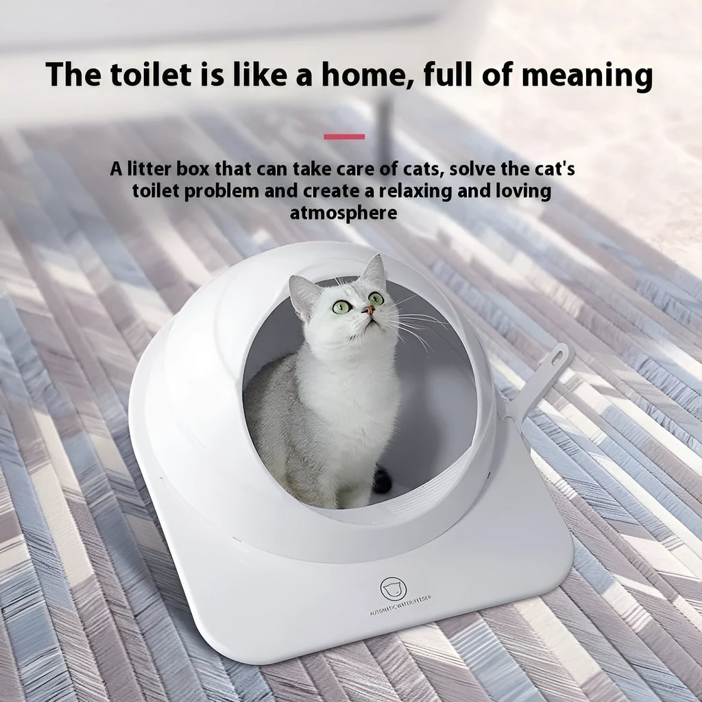 Large Ariston coloured enclosed cat litter tray with deodorising lid and carry handle