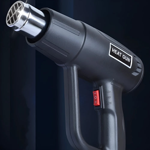 2000W industrial hot air tool with two-speed switch and anti-slip thermal insulation shell.