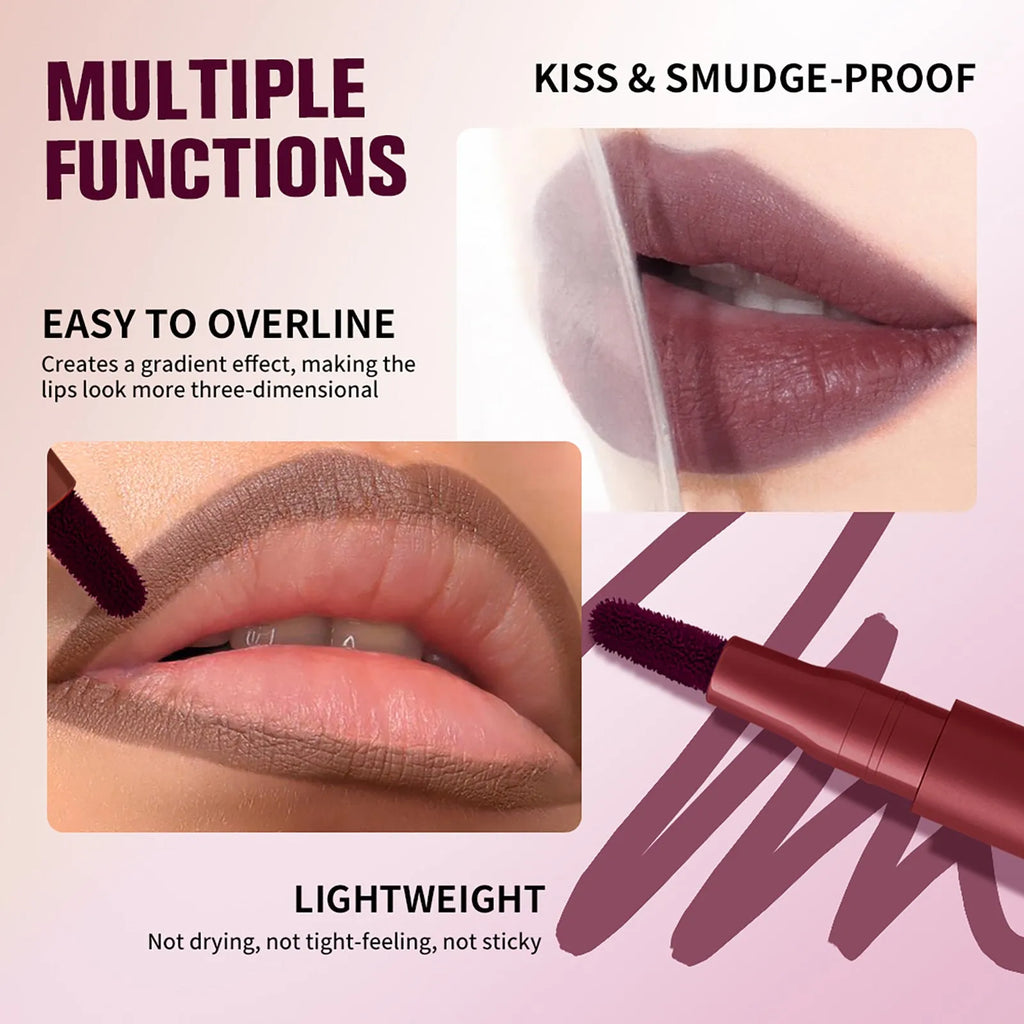 Wooden lip pencil in shade 2 Rosewood with visible colour tip and wooden casing