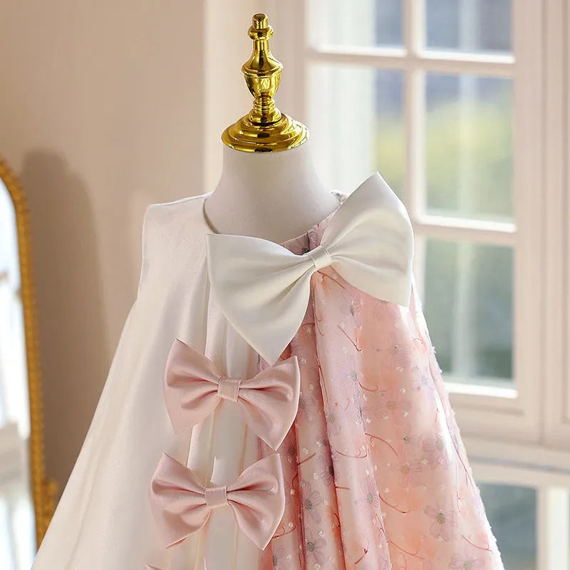 Children's princess dress in polyester, daily western style, available in multiple colours and sizes 80cm to 150cm