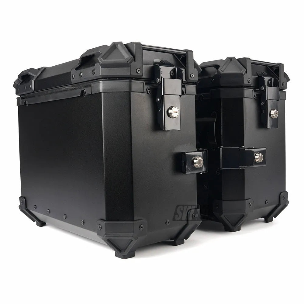Electric car storage box aluminium alloy detachable large capacity 45L side case black