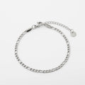 Stainless steel gold-plated Cuban minimalist bracelet in steel and gold colours, geometric shape