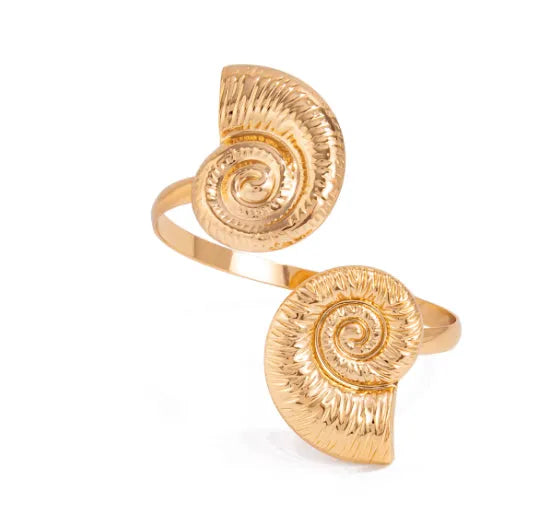 Gold plated alloy anklet with small starfish design on white background