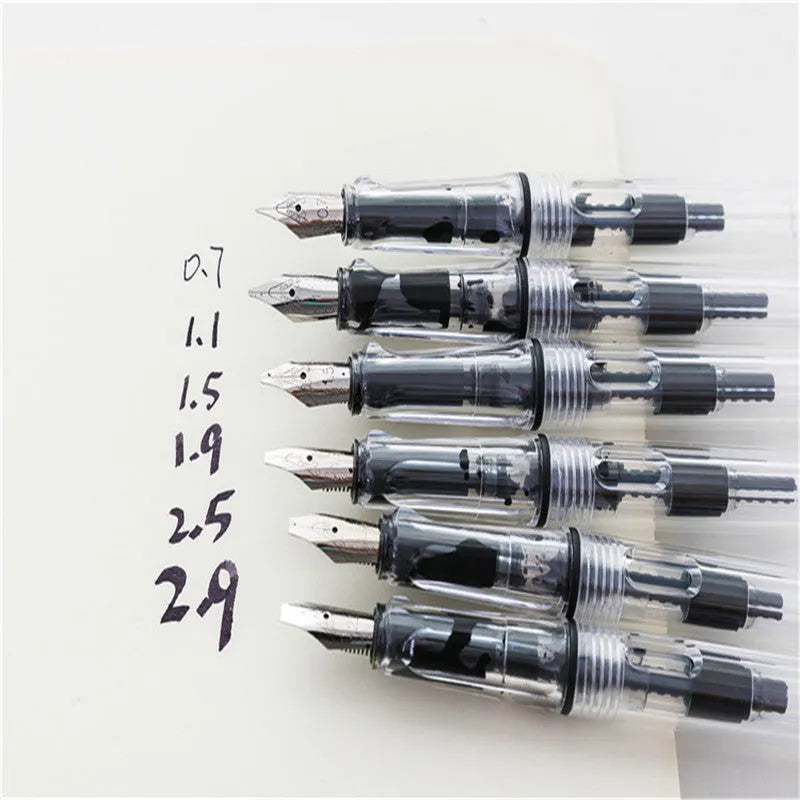 Ceramic shell parallel duckbill pen with iridium nib and rotary ink-absorbing system for calligraphy