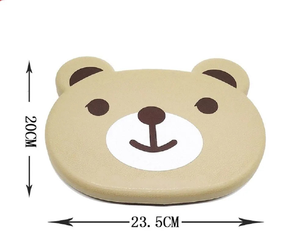Child car seat table tray in black, with side hooks and a flat surface for snacks and drinks, size 20 x 23.5 cm