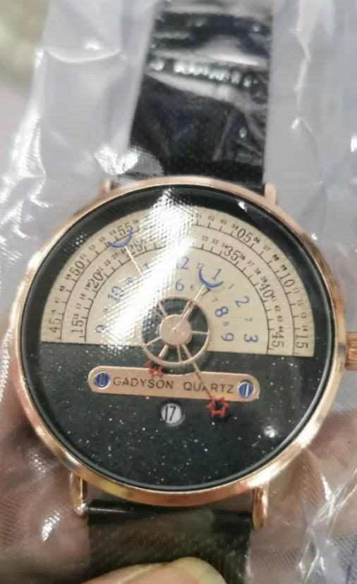 M-1288 men's sports watch with 40mm round dial, alloy case, and stainless steel or leather strap options