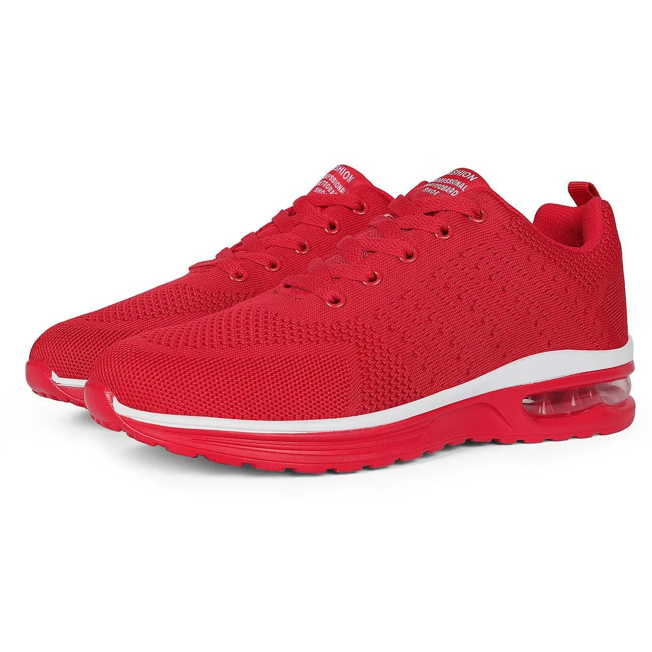 Casual Flyknit running shoes in multiple colours showing mesh upper and PU sole.