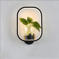 Decorative wall lamp with sandblasted iron finish, 30cm diameter, round shape, black colour, integrated LED strip
