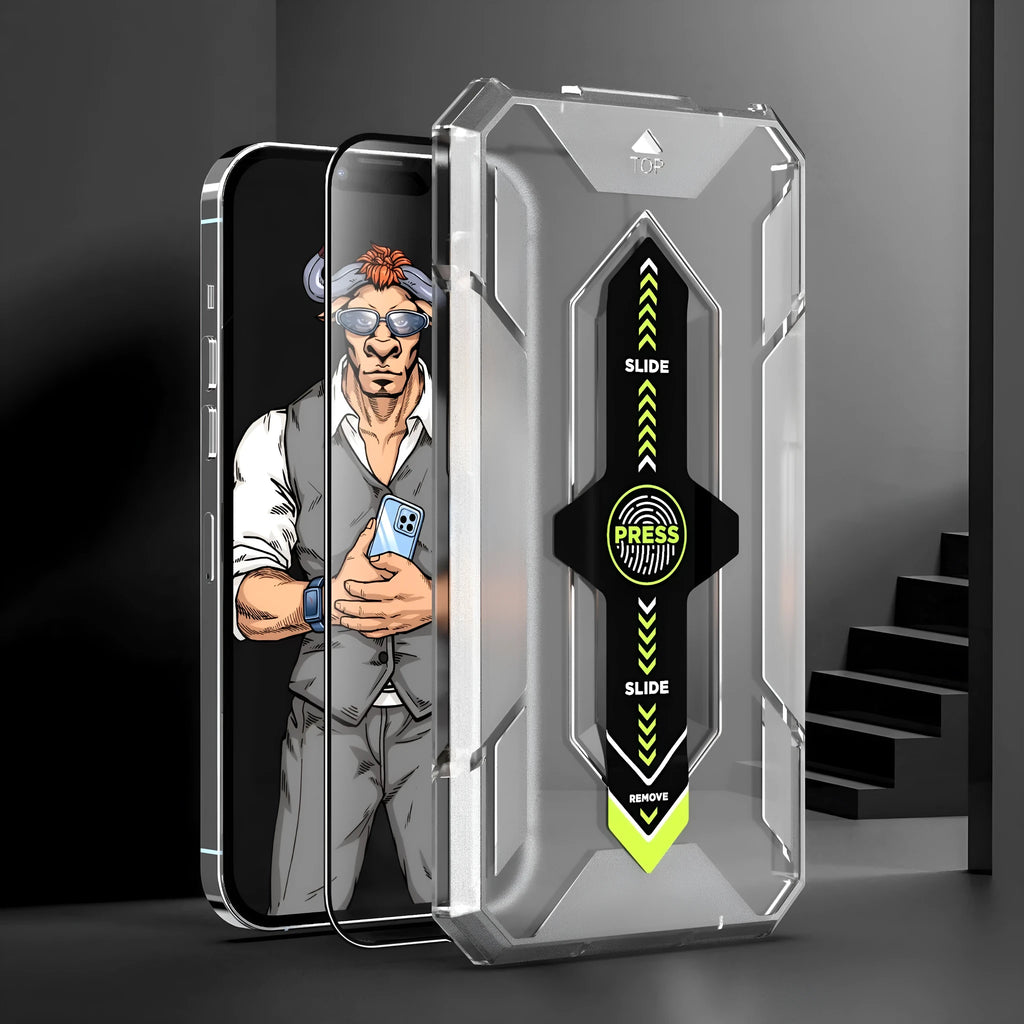 Tempered glass screen protector for iPhone 13/14, HD clear front film with scratch-resistant coating, neutral packaging